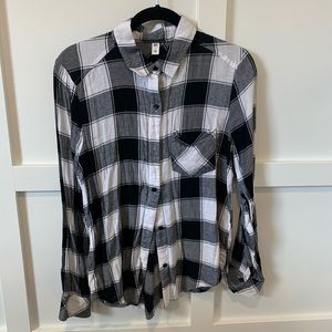 BP black/white plaid flannel shirt